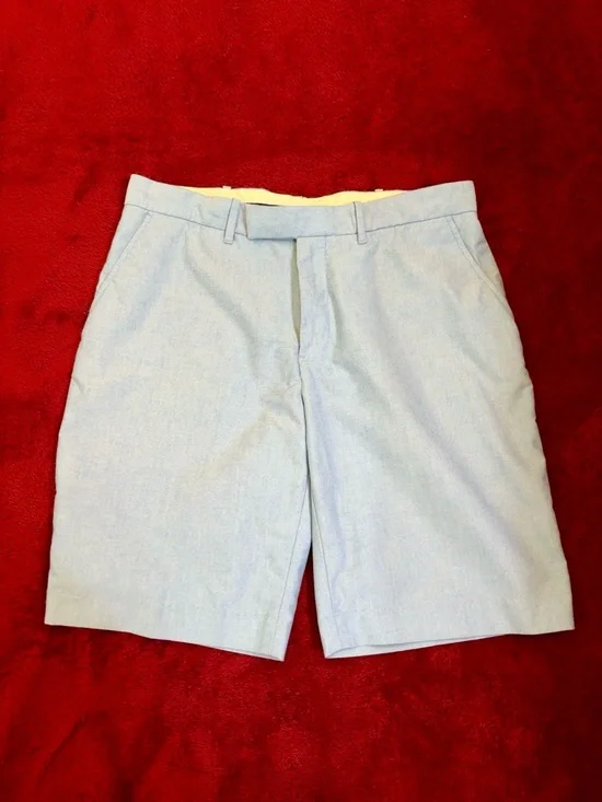 Polo Ralph Lauren Classic Fit Flat Front Shorts Men’s Size 32 Light Blue Preppy