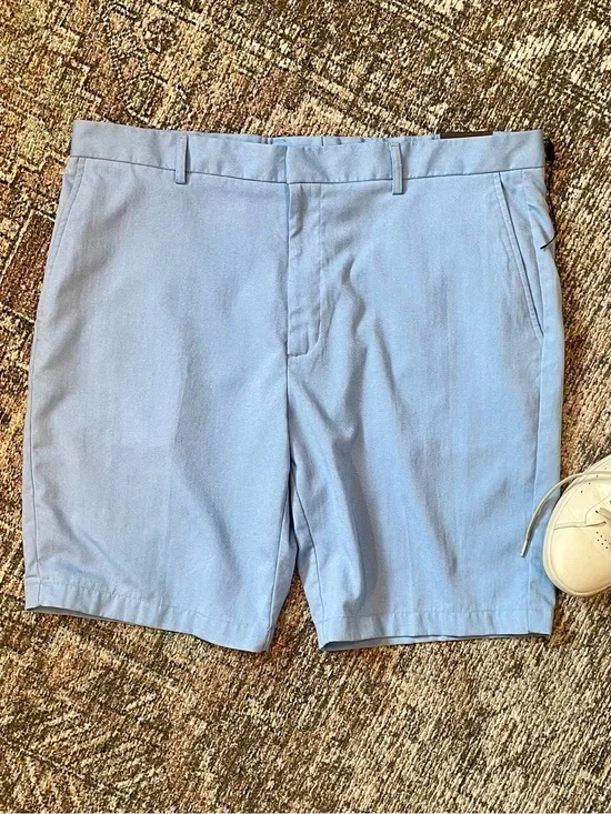 Walter Hagen Golf Shorts Mens 40 Blue Flat Front Performance