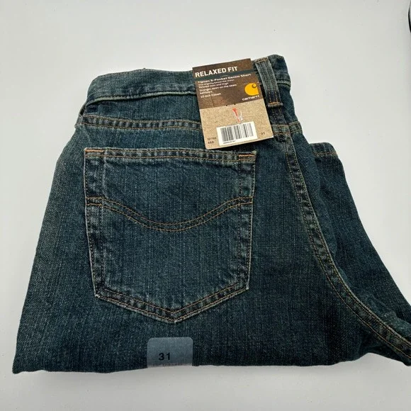 Carhartt Relaxed Fit Tipton Five Pocket Denim Jean Short 31 Classic Wash NWT NOS