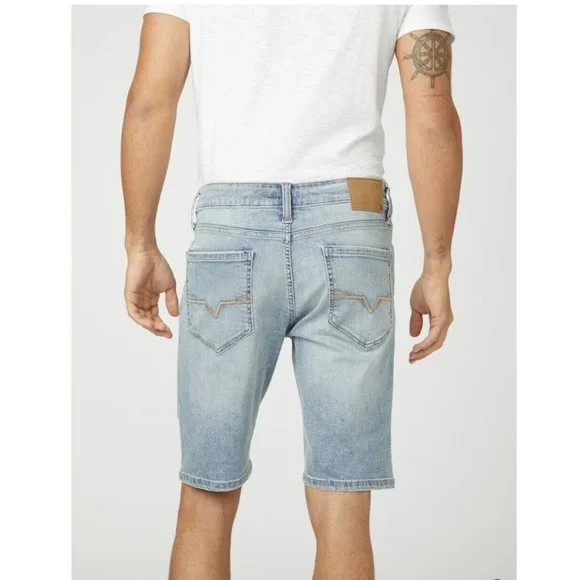 Guess Men's Burton Rip Denim Shorts Blue Denim Size 33