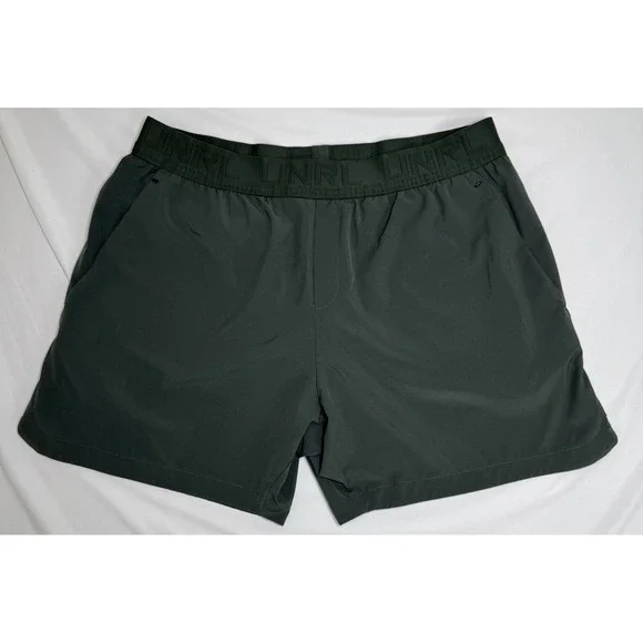 UNRL Apex Shorts Mens XL Dark Green Olive Athletic Training Gym 5.5 Inseam