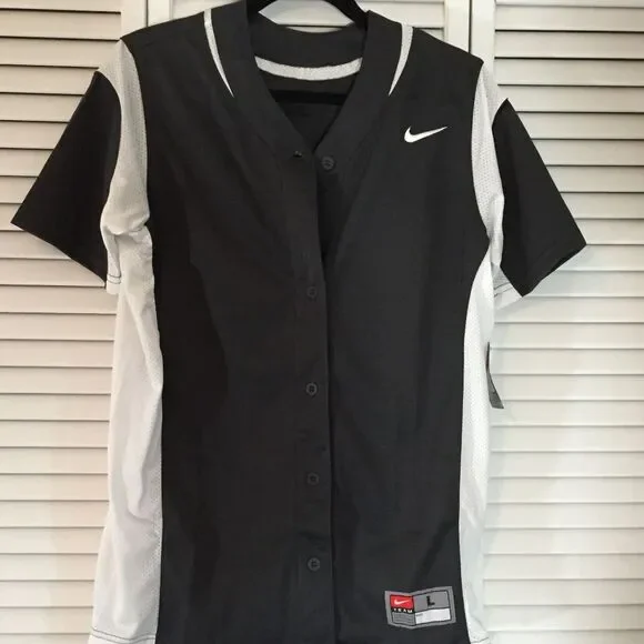 NWT Nike Women's Softball Jersey Athletic Large Dark Gray‎