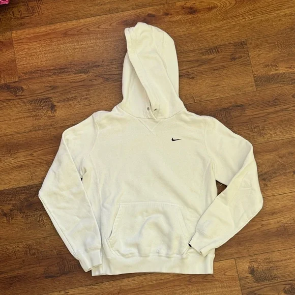 Nike white Hoodie with Black Logo