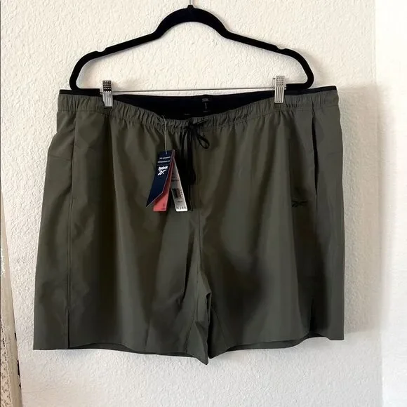 Men's Reebok Dark Green Athletic Shorts ~ Size 2XL