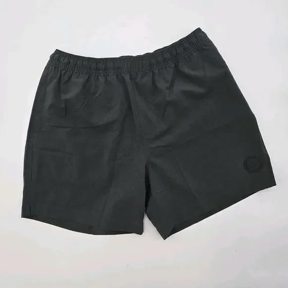 Chubbies Shorts Mens Large 7 Inch Black The Flints Gym Swim Unlined Hybrid