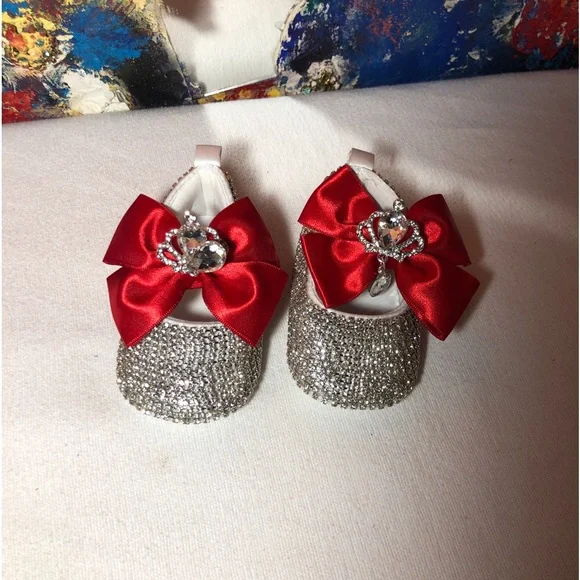 Girl Rhinestones Soft Bottom Toddler Size 1