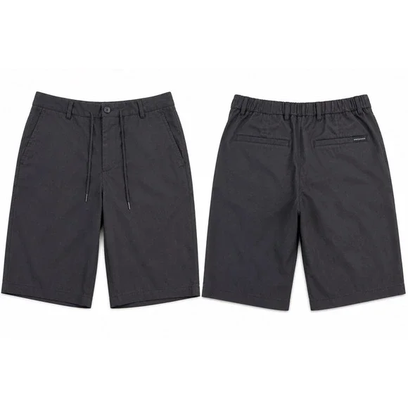 Scotch & Soda Shorts Mens 34 Black Chino Flat Front Stretch Inseam-7.5
