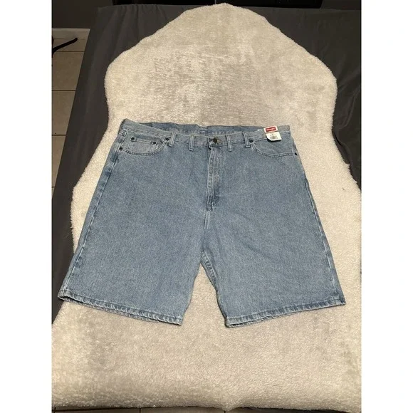 New Wrangler Relaxed Fit Men's Blue Denim Shorts Size 46 10