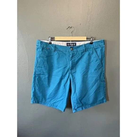 Fox Mens Blue Chino Shorts Size 38