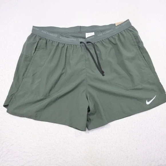 Nike Running Stride Gym Shorts Green Lined Dri Fit Performance Mens 2XL x 5