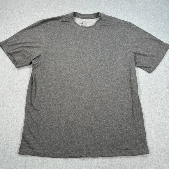 Nike Dri-FIT Shirt Mens 2XL Gray Athletic Training‎ Running Workout Tee