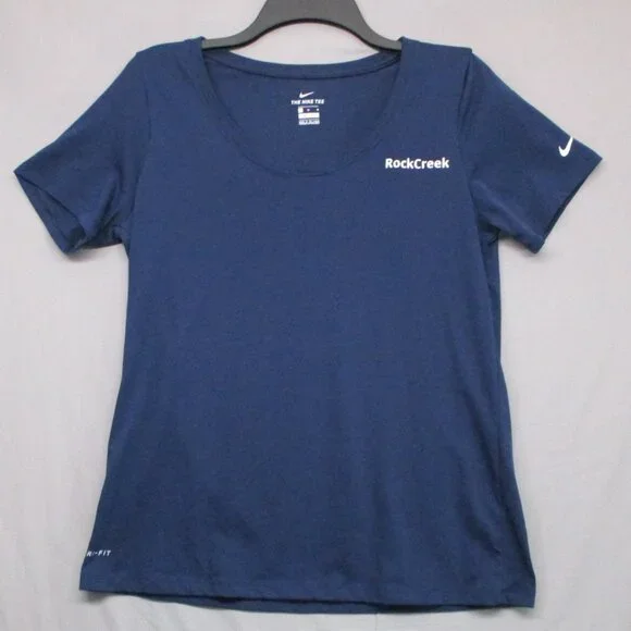 Nike U-Neck T-Shirt Blue Women Size | M‎