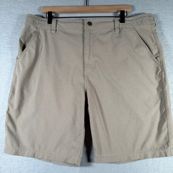Prana Zion Mens 38 Tan Khaki Stretch Ripstop Hiking Shorts 8 Inseam 13730