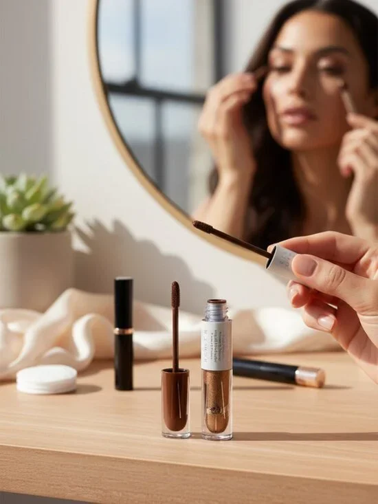 BECCA Light Gleam Primer & Topper Liquid Eyeshadow .12 fl oz red star