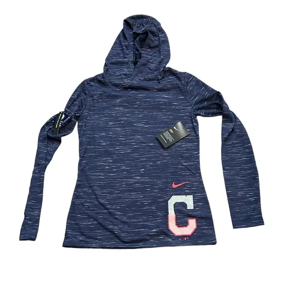 Cleveland Indians Nike Women’s Long Sleeve Pullover‎ Hoodie Shirt XS
