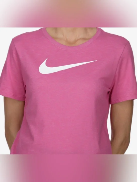 Nike Women's Pink Swoosh Crew T-Shirt