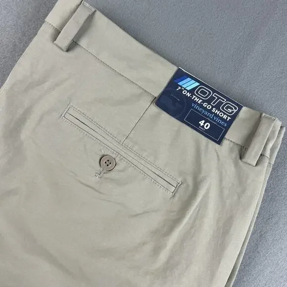 NEW Vineyard Vines On-The-Go Short Men’s 40 OTG Beige Tan Khaki Shorts NWT