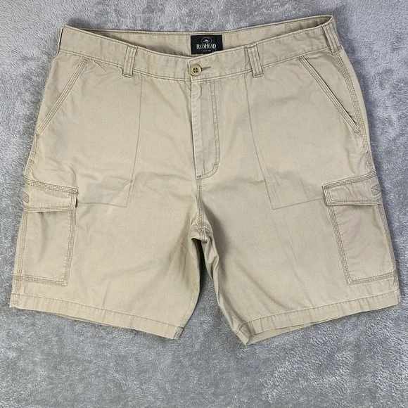 Red Head Shorts Men Beige Sz 40 Cargo 100% Cotton Utility Hiking Outdoors Casual