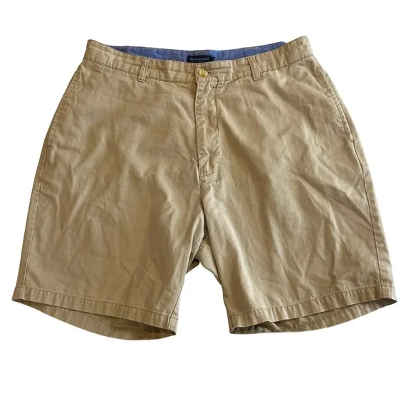 Southern Marsh Mens 32 Khaki Chino Shorts Tan Cotton Flat Front Casual 8