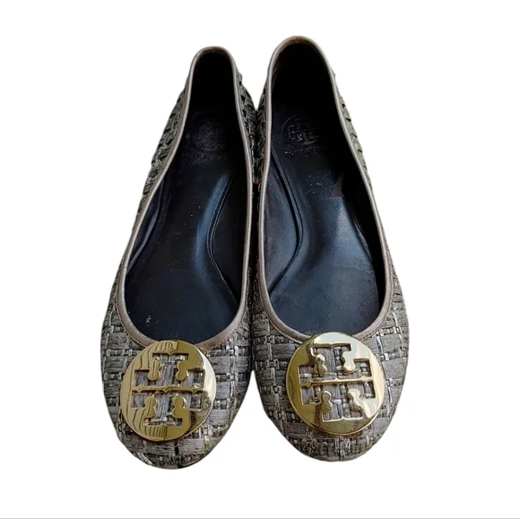 Tory Burch Raffia Flats
