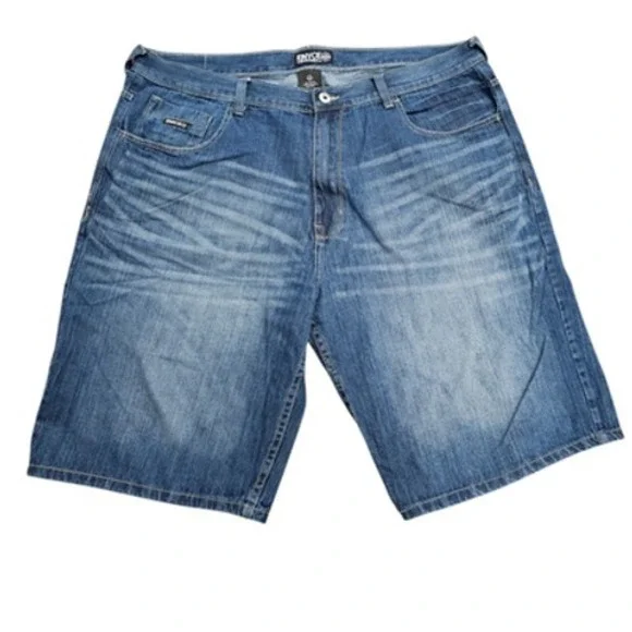 ENYCE Men's Size 46 Blue Denim Jean Shorts Relaxed Fit 100% Cotton Pockets