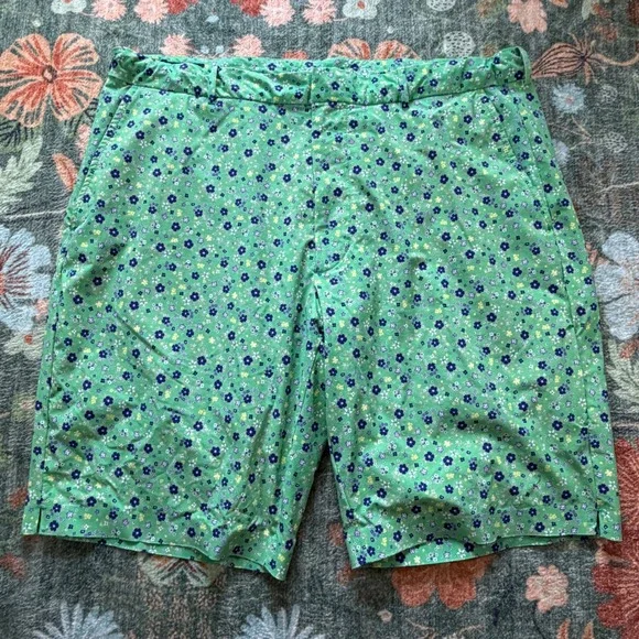 Polo Golf Ralph Lauren Mens 36 Floral Performance Shorts Green Swim Golf Stretch
