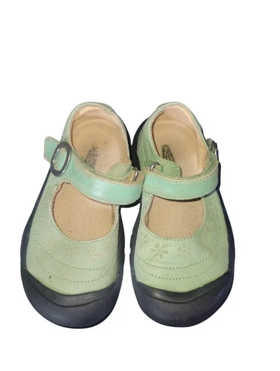 Keen Kids Girls Mary Jane Closed Toe Velcro Fastening  Shoes in Mint Green US 11