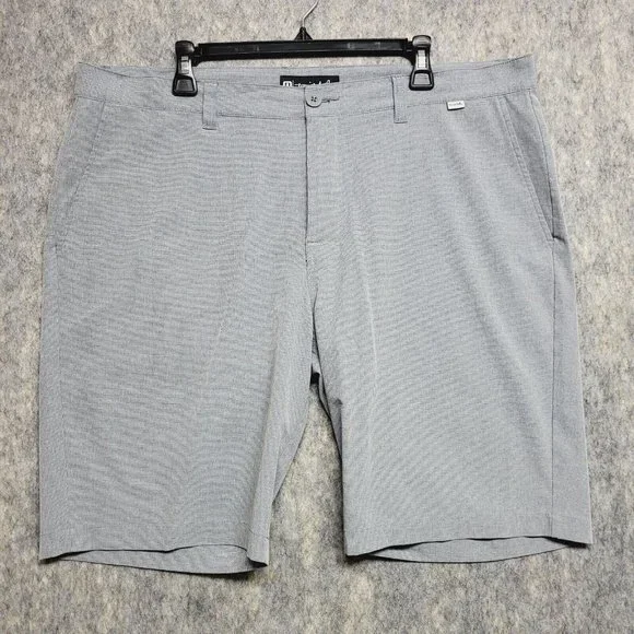 Travis Mathew Shorts Mens 40 Gray Golf Active Performance Stretch Casual