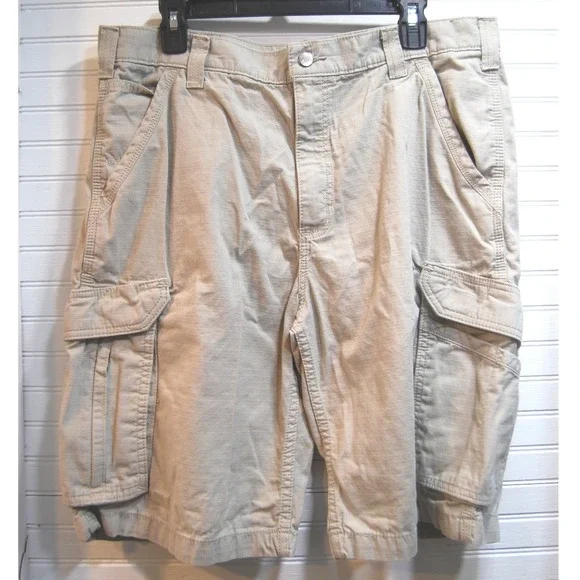 Mens Carhartt Cargo Shorts size 36 Khaki Relaxed Fit Utility Rugged Work 100135