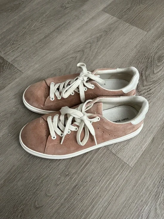 Tory Burch Howell Court Pink Suede Sneakers size‎ 7
