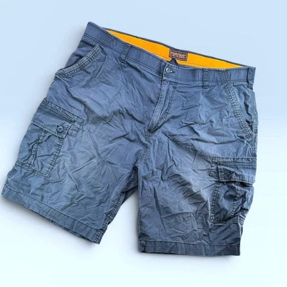 Wear First Cargo Shorts Men 42 Blue Ripstop Stretch Casual Outdoor Utility