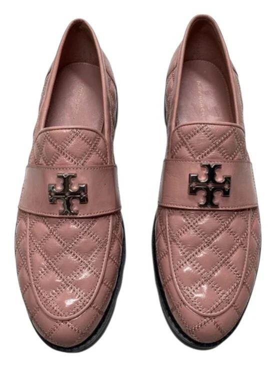 Tory Burch Women's Pink Mini Everly Chunky Leather Loafer Size  9