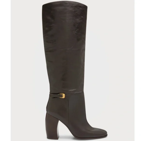 NIB $648 Tory Burch Buckle Leather Knee-High Boots in size 9.5!