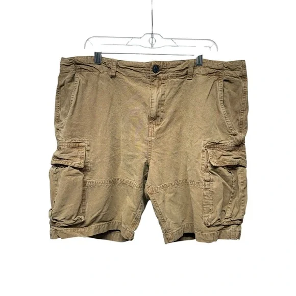 Lucky Brand‎ Cargo Shorts Mens 38 Tan Brown Flap Pocket Utility Drawstring