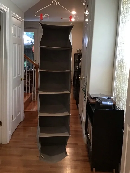 Hanging 6 Shelf Closet Organizer - Gray