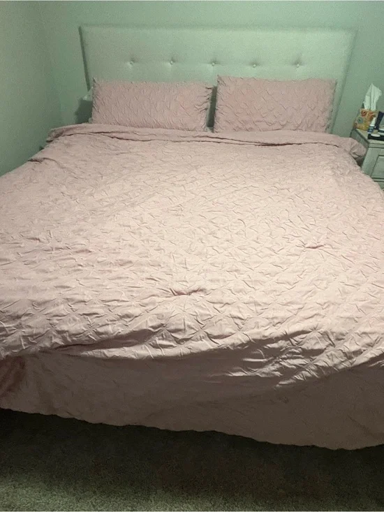 Shabby Chic Blush Pintuck Comforter Set