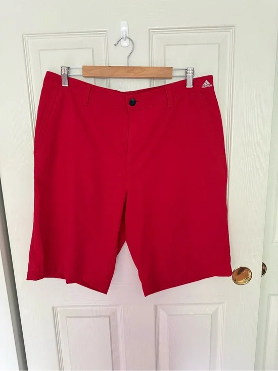 adidas Men's Bright Red Athletic Shorts
