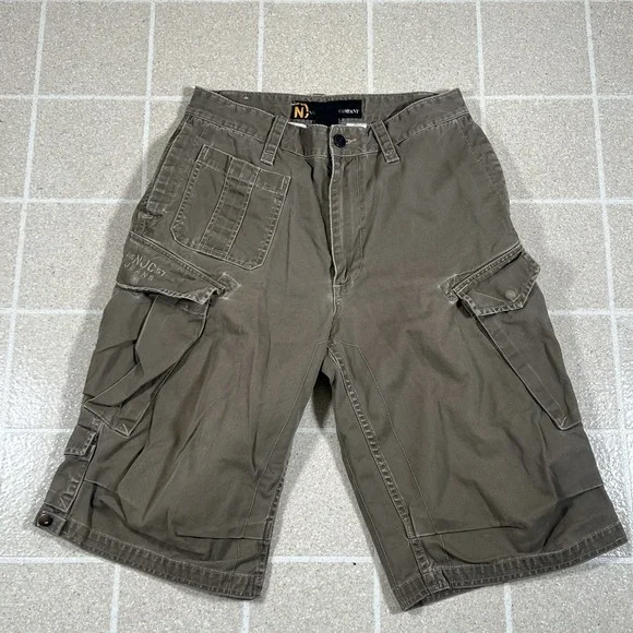 Vintage Y2K Nautica Jean Co Cargo Military Shorts Paratrooper Baggy Pockets 28