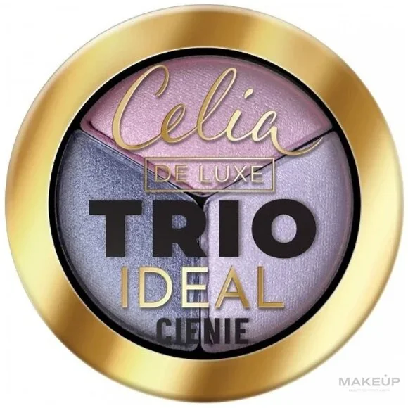 💄 CELIA De Luxe Trio Ideal Eyeshadow #301 4g Lavender Pink Purple European Bran