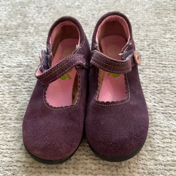 Buster‎ Brown Girls Plum Suede Mary Jane Shoes with Toe Zone 10M Fall Classic