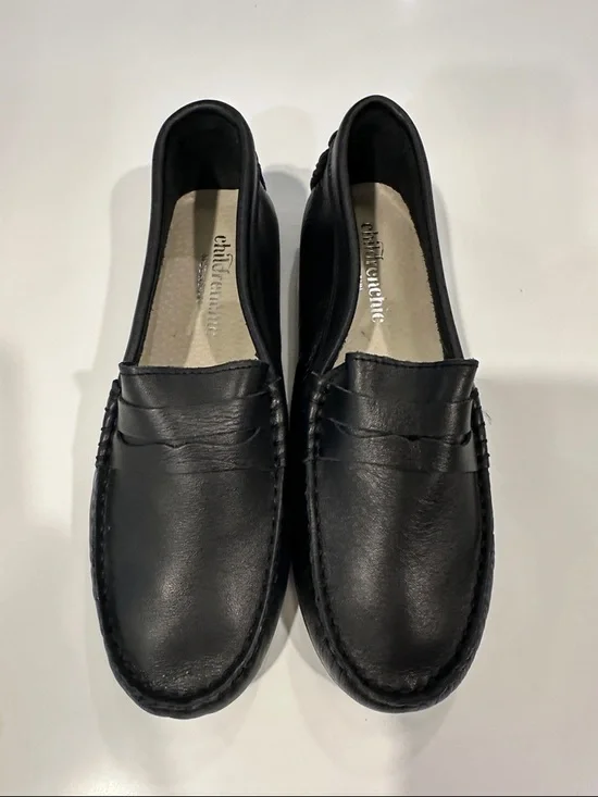 Childrenchic Alex Black Napa Leather Penny Loafers Made‎ in Spain Kids Size 5