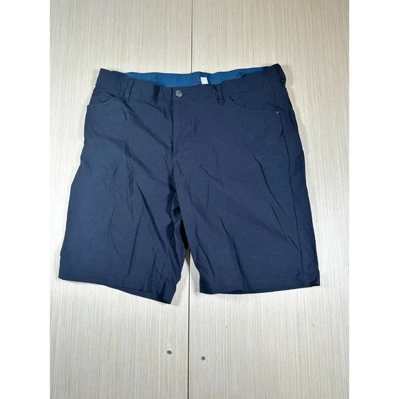 Adidas Chino Shorts Men's 36 Blue Primegreen Golf Outdoor Performance‎ Zip Fly