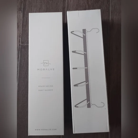 Moralve Clothing Hanger For Pant Or Skirts Organizer. Set Of 4. New In Box