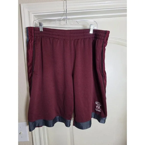 Knights Apparel Texas A&M Men's Basketball Athletic Shorts - Marroon - L