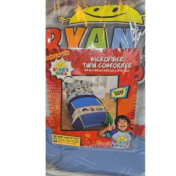 NEW Ryans World Micro Fiber Kids Super Soft Comforter Twin Size 64