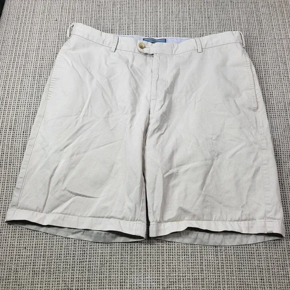 Peter Millar Shorts‎ Mens 36 Beige Chino Pima Cotton 10 Inseam Casual Summer