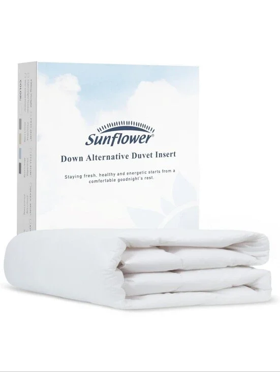 sunflower Down Alternative King Size Lightweight 100% Cotton Shell Bedding King