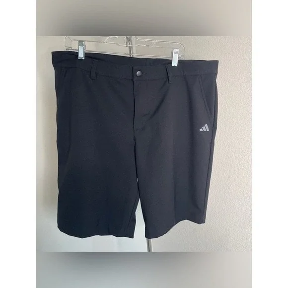 Adidas Men's 38 Black Lightweight Shorts Athletic Casual Golf Gym Preppy Summer