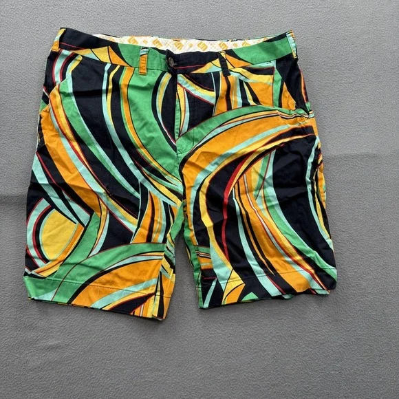 Loudmouth Shorts Mens 40 Multicolor Chino‎ Stretch 10 Inseam Golf Casual Summer