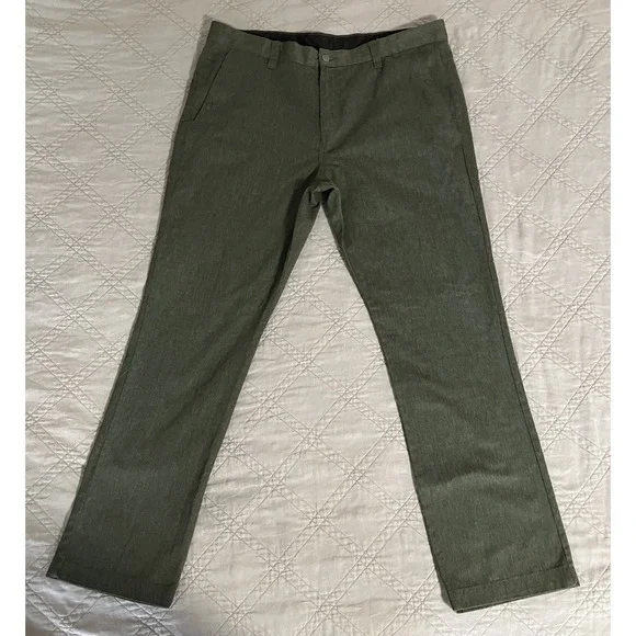 Volcom Pants True To This Mens Size 38‎ Flat Front Chino Dark Gray A11313S1